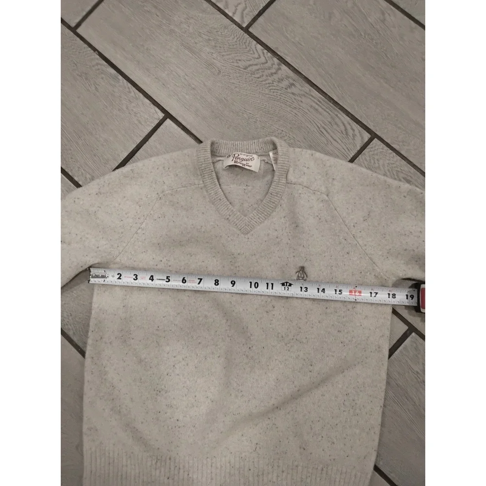 Original Penguin by Munsingwear Mens Speckled‎ V Neck Sweater Size S